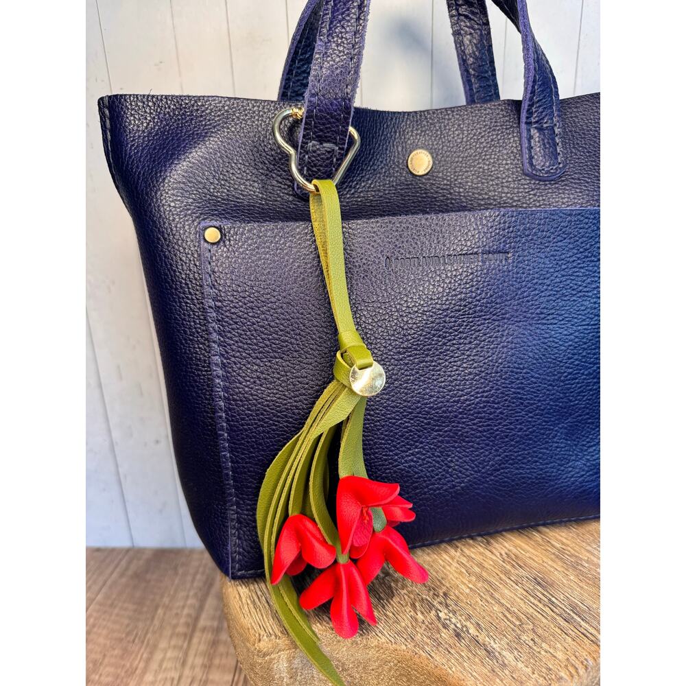 Flower Bag Charm Red Flower Lobelia Flowers Fuchsia NEW Spring Accessory Charms